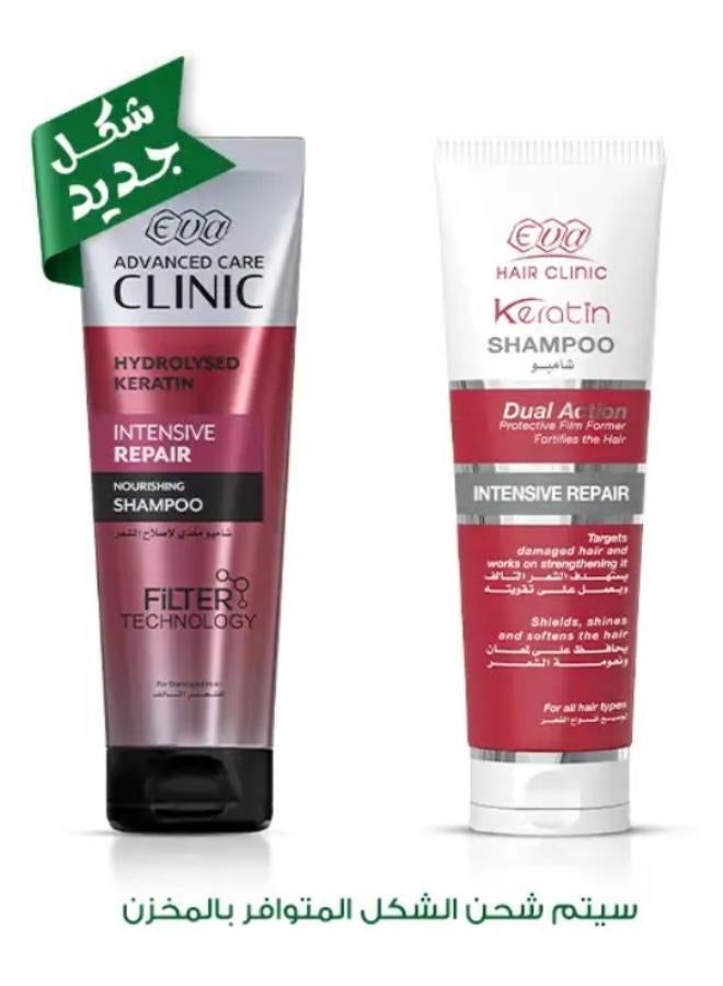 هير كلينيك كيراتين شامبو إصلاح مكثف لجميع أنواع الشعر 230 مل